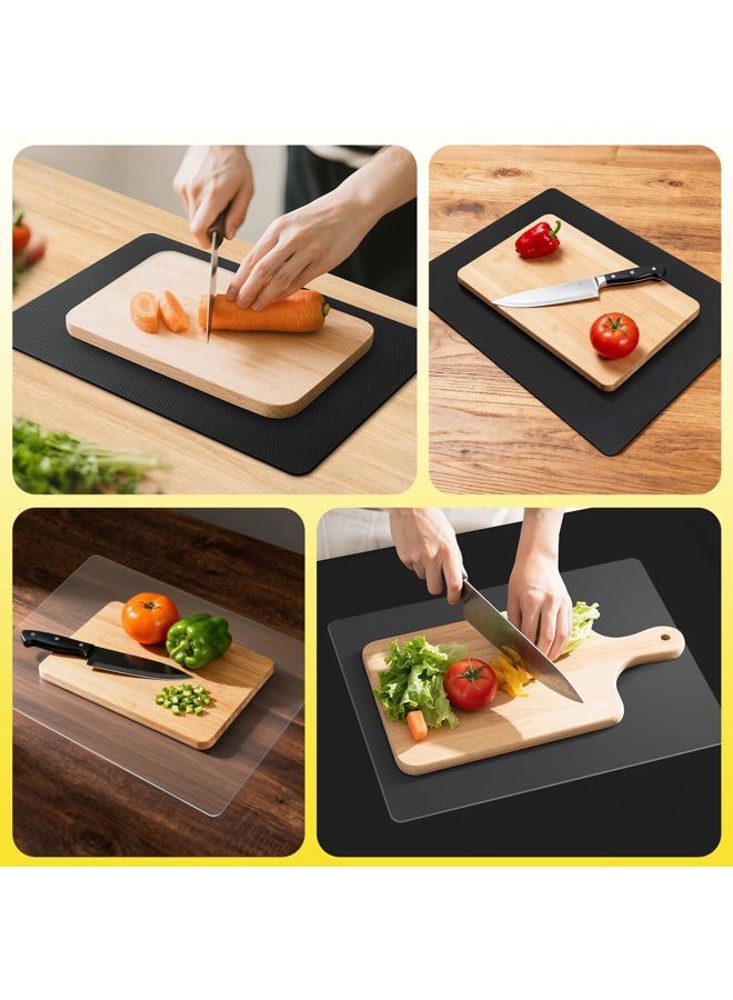 Xfenvs Upgraded 10” x 15” Non-Adhesive Non-Slip Cutting Board Mat, Multi-Purpose Non-Slip Pad for Chefs & Home Cooks, Safety Grip Mat Under Kitchen Cutting Boards, Drawer Liners (Black, 1 Pack) - Image 5