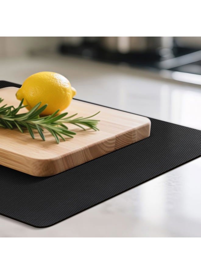 Xfenvs Upgraded 10” x 15” Non-Adhesive Non-Slip Cutting Board Mat, Multi-Purpose Non-Slip Pad for Chefs & Home Cooks, Safety Grip Mat Under Kitchen Cutting Boards, Drawer Liners (Black, 1 Pack) - Image 3