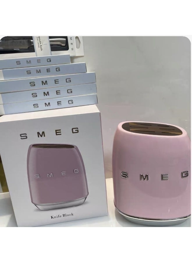 سميج قاعدة سكين SMEG، حامل سكين في مجموعة الاستانلس ستيل القديمة لآنية المطبخ المطبخ (باستثناء السكين الاستانلس ستيل) - Image 2