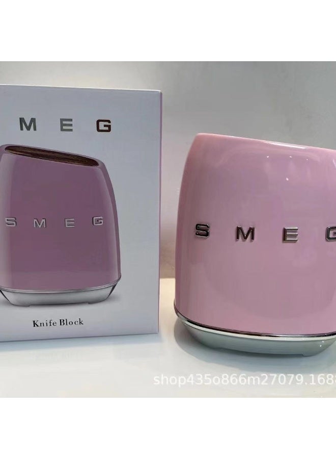 سميج قاعدة سكين SMEG، حامل سكين في مجموعة الاستانلس ستيل القديمة لآنية المطبخ المطبخ (باستثناء السكين الاستانلس ستيل) - Image 1