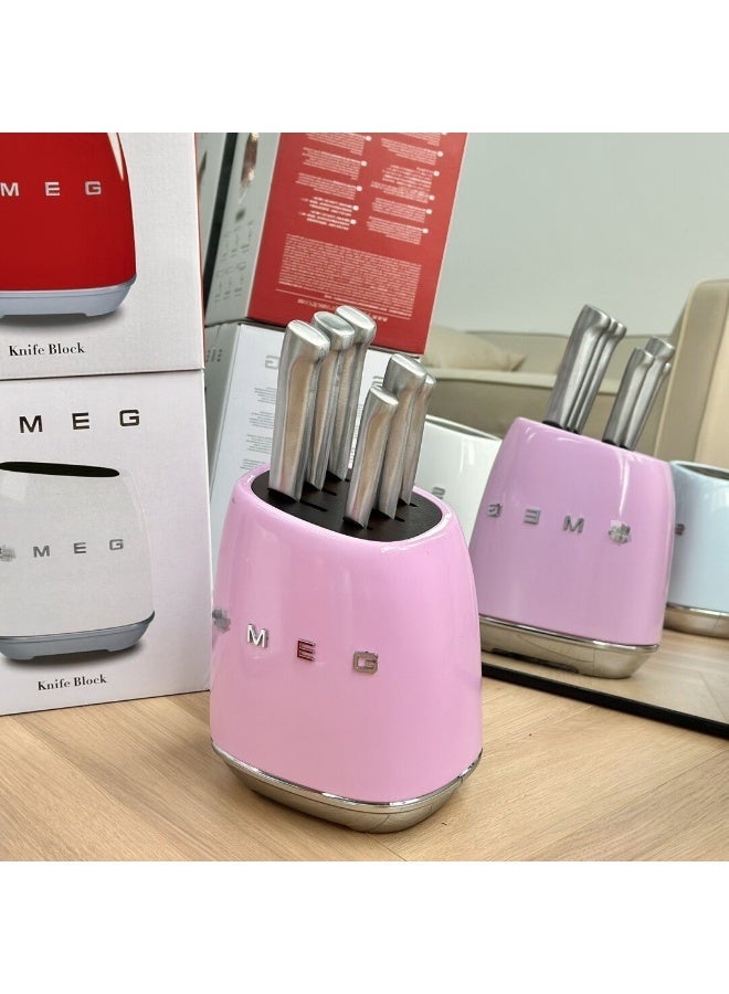 سميج قاعدة سكين SMEG، حامل سكين في مجموعة الاستانلس ستيل القديمة لآنية المطبخ المطبخ (باستثناء السكين الاستانلس ستيل) - Image 3