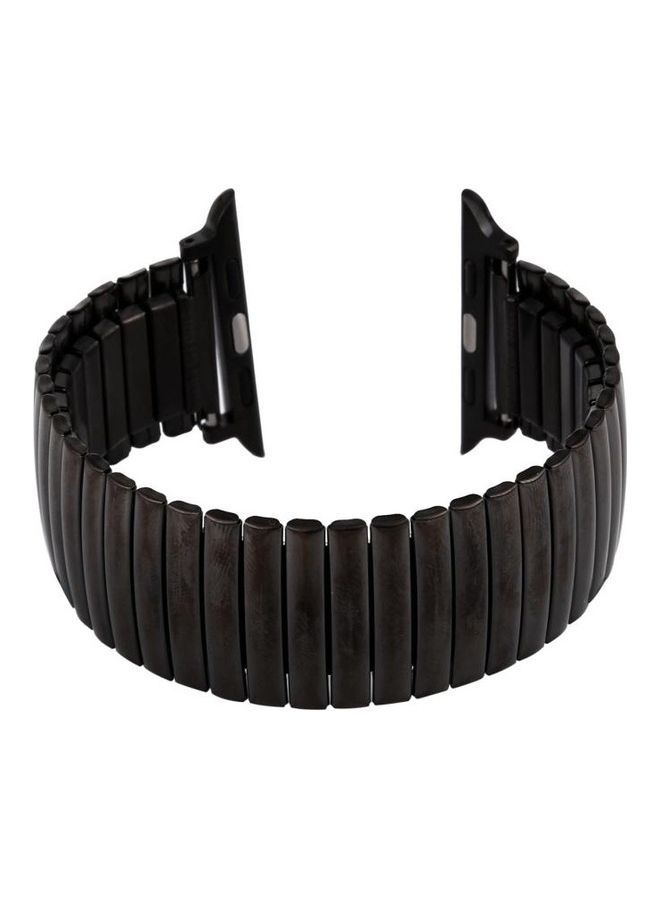 NIBEMINENT Elastic Watchband For Apple Watch Series 7 41mm/6 & SE 5 4 40mm/3 2 1 38mm Black - Image 1