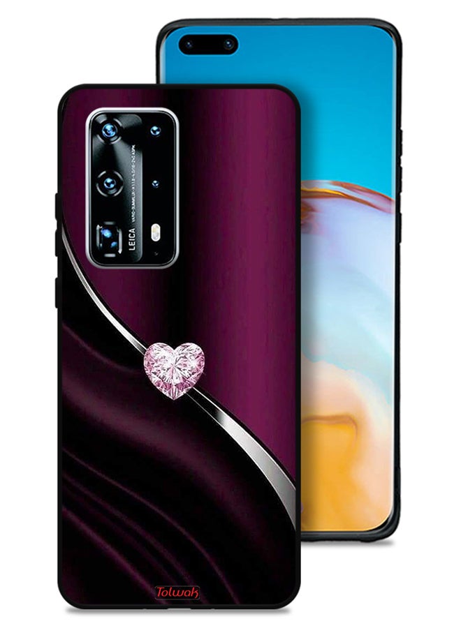 Tolwak Huawei P40 Pro Plus 5G Protective Case Cover Diamond Heart - Image 1