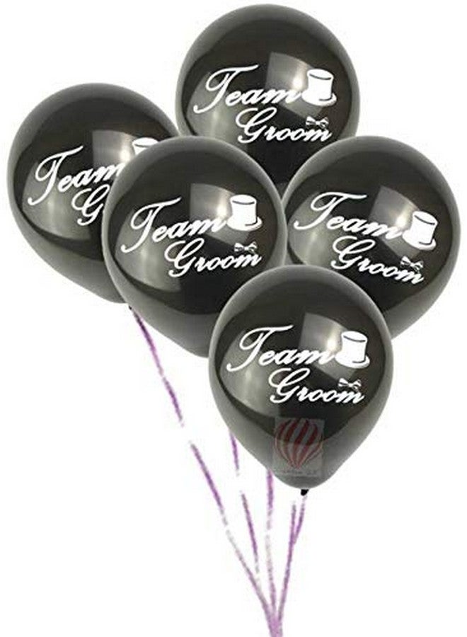 HK balloons Bachelor Wedding Party Decoration Balloon- (Pack Of 30) (Team Groom)Black - Image 1