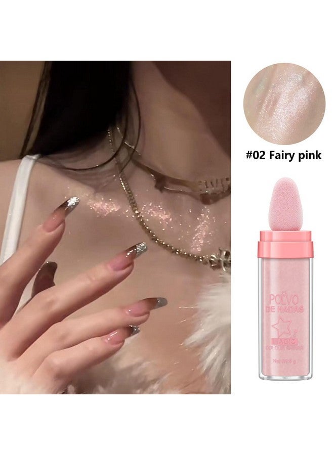 URQT 3 Color Polvo De Hadas Fairy Dust Highlight Patting Powder - Full Body Contouring And Clavicle Pearlescent Patting Powder For Face And Eye, Halloween Sparkling Body Glitter Powder (Trio) - Image 2