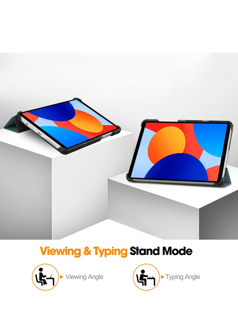 Case for Xiaomi Redmi Pad SE 8.7'' 2024 Folding Folio Ultra-Thin PU Leather Stand Case Cover for Xiaomi Redmi Pad SE 8.7 (Dark Green) - Image 3