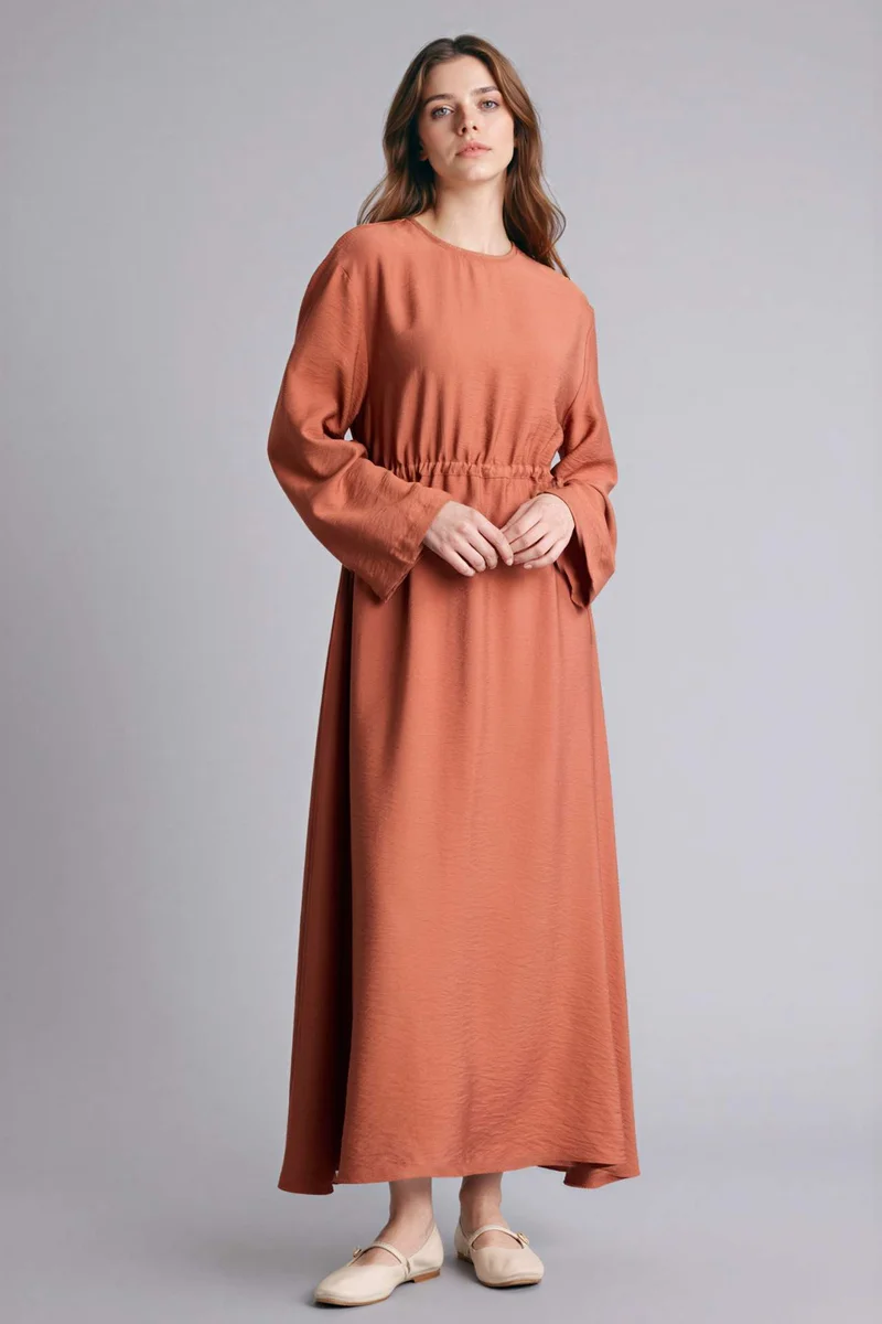 DeFacto Crew Neck Long Sleeve Dress