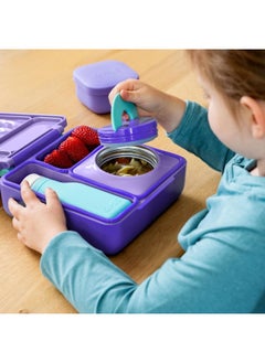 OMIE OmieBox Kids Bento Lunch Box, Plastic, Purple Plum  - Image 3