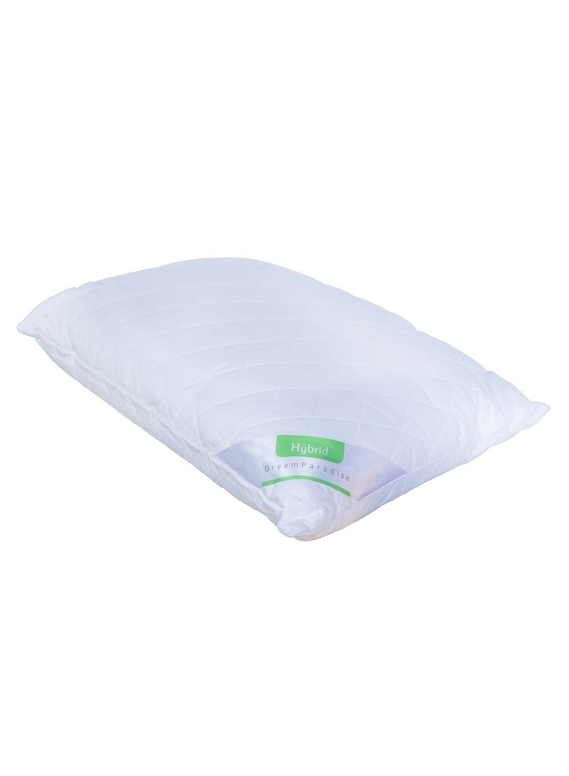 نيوفالييتو وسادة دريم بارادايس – غطاء مبطن بنقشة ماسية من قطن 100٪ | حشوة مزدوجة الطبقات: ألياف دقيقة فائقة النعومة (الطبقة العلوية) + رغوة الذاكرة روتيني (الطبقة السفلية) - Image 3
