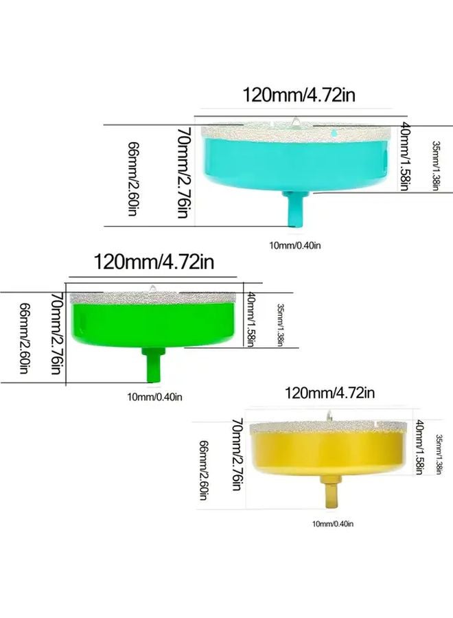 Light Green 120MM Diamond Core Drill Bit with Centering Tip for Tile Glass Metal - Image 4