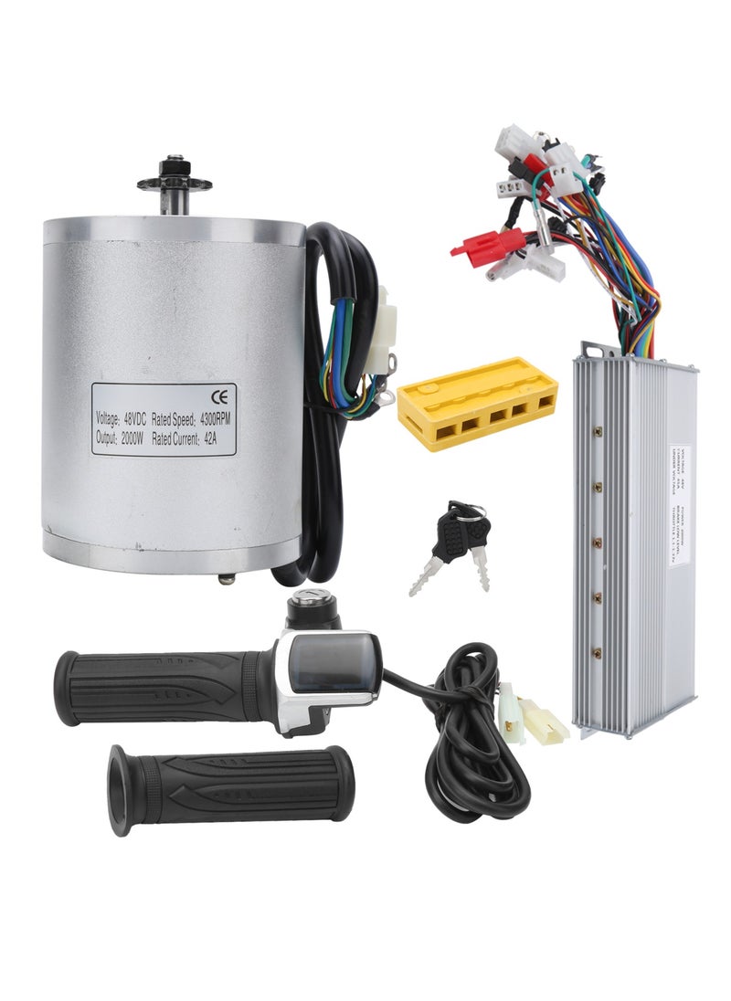 Generic - 48V 2000W Electric Brush Motor with Controller Kit E‑Bike Conversion Accessory Set - Image 1