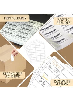 FungLam 1" X 2-5/8" Shipping Address Labels 900 Label Stickers Paper For Laser/Inkjet Printer 30 Per Page Printable Mailing Labels (30 Sheets, 900 Labels)  - Image 3