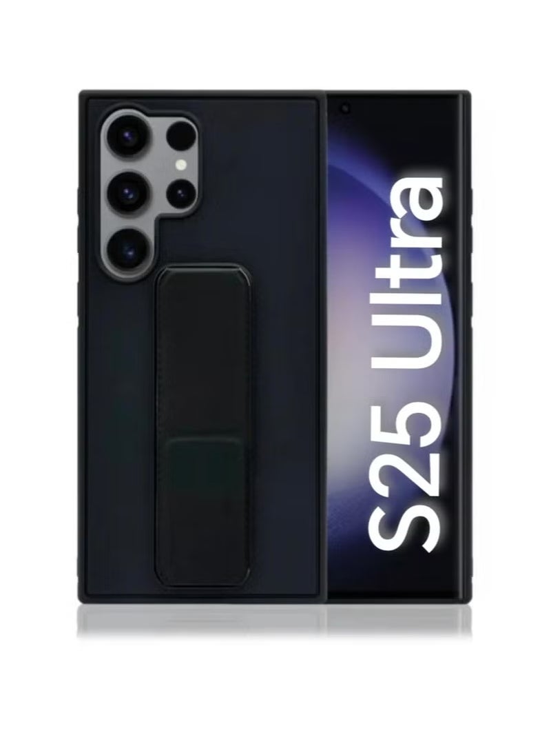 Raxoom Case Cover For Samsung Galaxy S25 Ultra With Magnetic Hand Grip 3 in 1 Black - Image 1