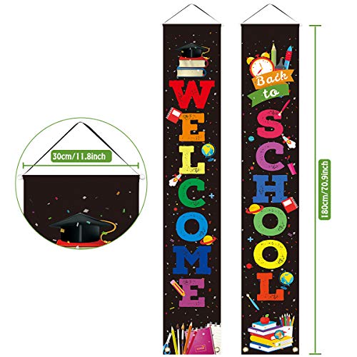 LioNergy Back to School Banner Welcome Banner for First Day of School Hanging Fabric Banners Flags Sign Backdrop Décor Supplies for Pre-School Primary High School Classroom Decorations - Image 2