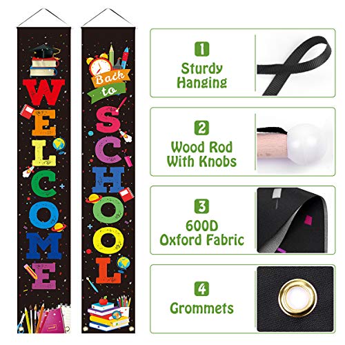 LioNergy Back to School Banner Welcome Banner for First Day of School Hanging Fabric Banners Flags Sign Backdrop Décor Supplies for Pre-School Primary High School Classroom Decorations - Image 3