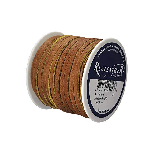 Realeather Silver Creek Leather Co Realeather Latigo Leather Lace for Crafts and Jewelry Making, 1/8" x 50', Medium Brown - Image 2