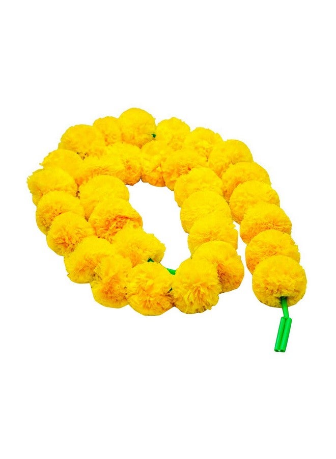 Klassic Artificial Marigold Flower for Decoration for Diwali Decoration Navratri, Pooja, Home Inauguration, Temple, Wedding (Yellow, Pack of 5) - Image 2