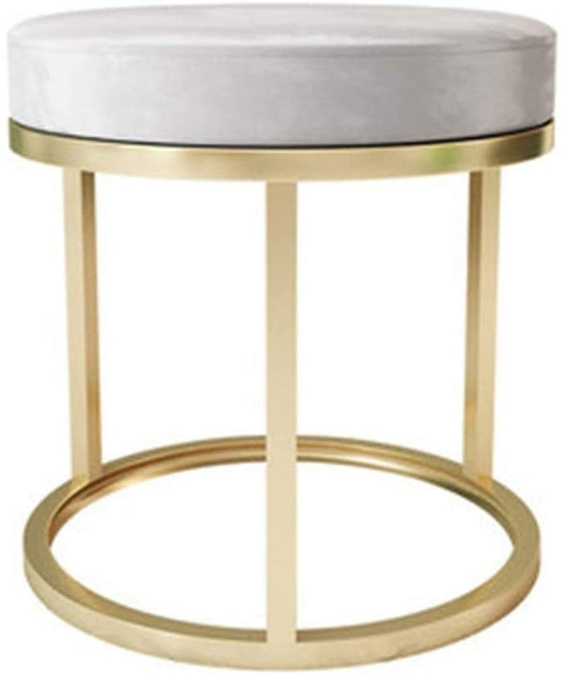 Generic Indian Decor. 45863 Makeup Stool Dressing Table Stool Household Makeup Stool Bedroom Modern Minimalist Fashion Round Stool Multiple Applications (Color : Grey, Size : 40x45cm) - Image 4