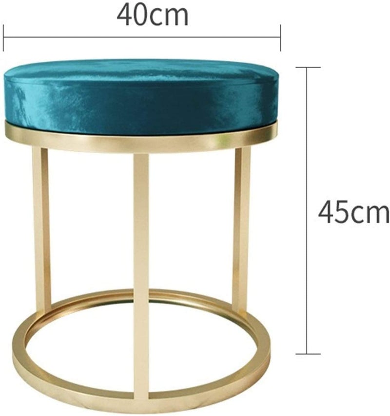 Generic Indian Decor. 45863 Makeup Stool Dressing Table Stool Household Makeup Stool Bedroom Modern Minimalist Fashion Round Stool Multiple Applications (Color : Grey, Size : 40x45cm) - Image 3