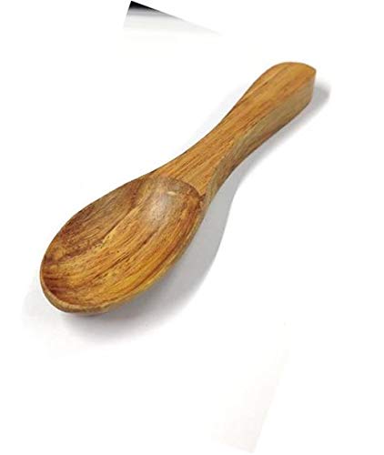 Arman Spoons Masala Spoon Sets for Small Containers (Table Spoon | Teak Wood) Handmade Wooden Spoon for Tea, Coffee, Sugar, Condiments & Spices (Big 5.5 inch Set of 6) - Image 5