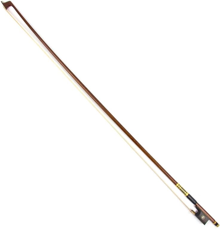 Kmise Violin Bow 4 / 4 Fiddle Pernambuco Round Stick Ebony Frog Horse Hair with Metal Heelplate for Beginner Practice - Image 3