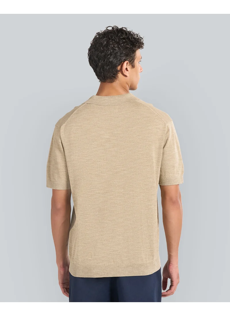 غانت Sunfaded Short Sleeve Polo Sweater