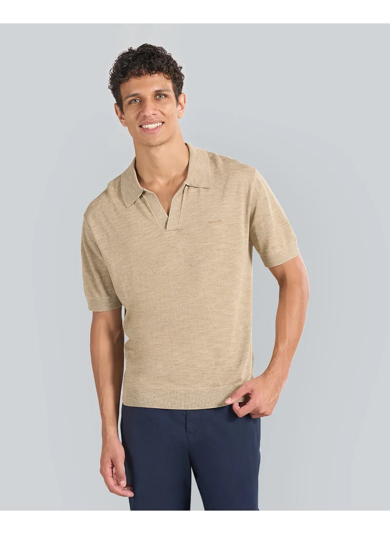 غانت Sunfaded Short Sleeve Polo Sweater