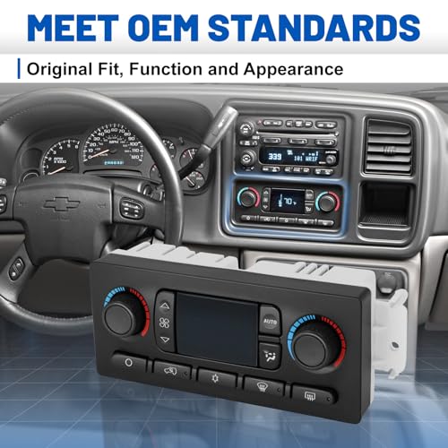 LUKYUCHA 599-211XD AC Climate Control Module Panel Switch Compatible with Cadillac Escalade Chevrolet Avalanche Silverado Suburban Tahoe GMC Sierra Yukon 2003-2009, Replace# 10367041 10367042 ﻿ - Image 5