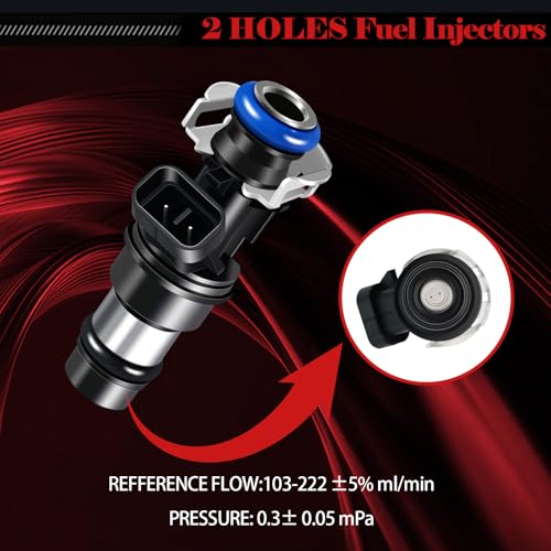 STZJAYE Fuel Injectors 2 Hole FJ315 Set of 8 Compatible with ChevroletGMCCadillac 48L 53L 60L Models for Silverado 150025003500for SierraYukonEnvoyEscaladeExpress Replace Part 17113698 - Image 3