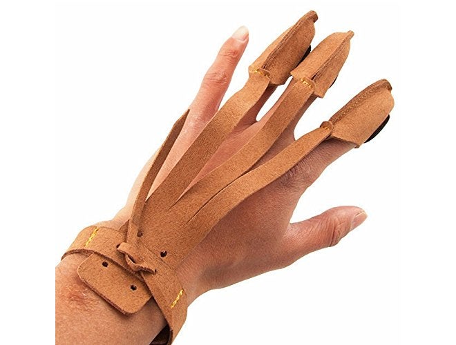 Futaba Finger Tab Glove for Recurve Hunting Bow - Brown - Image 1