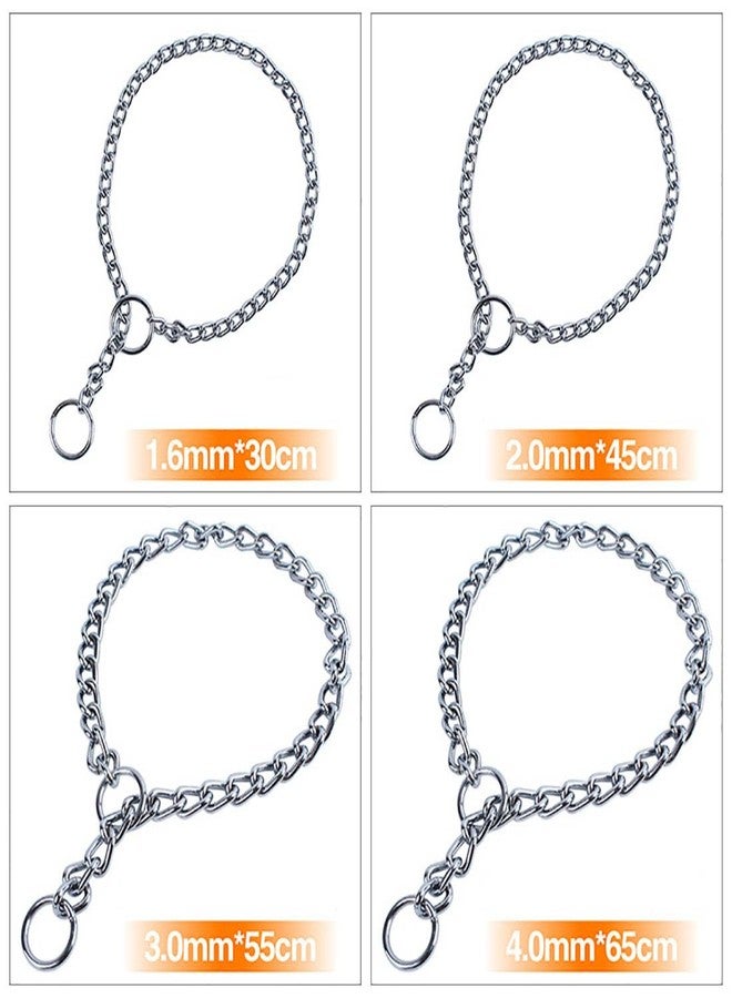 cyhaen 1-Pack Chain Dog Choker Collar, Metal Slip Link Training Choke Dog Collar Heavy Duty Puppy Collars for Small Medium Large Big XL Breed Dogs, Silver M - Image 5