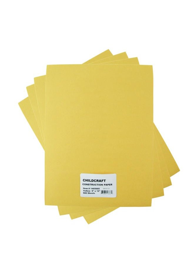 Childcraft Construction Paper, 9 x 12 Inches, Yellow, 500 Sheets - Image 1