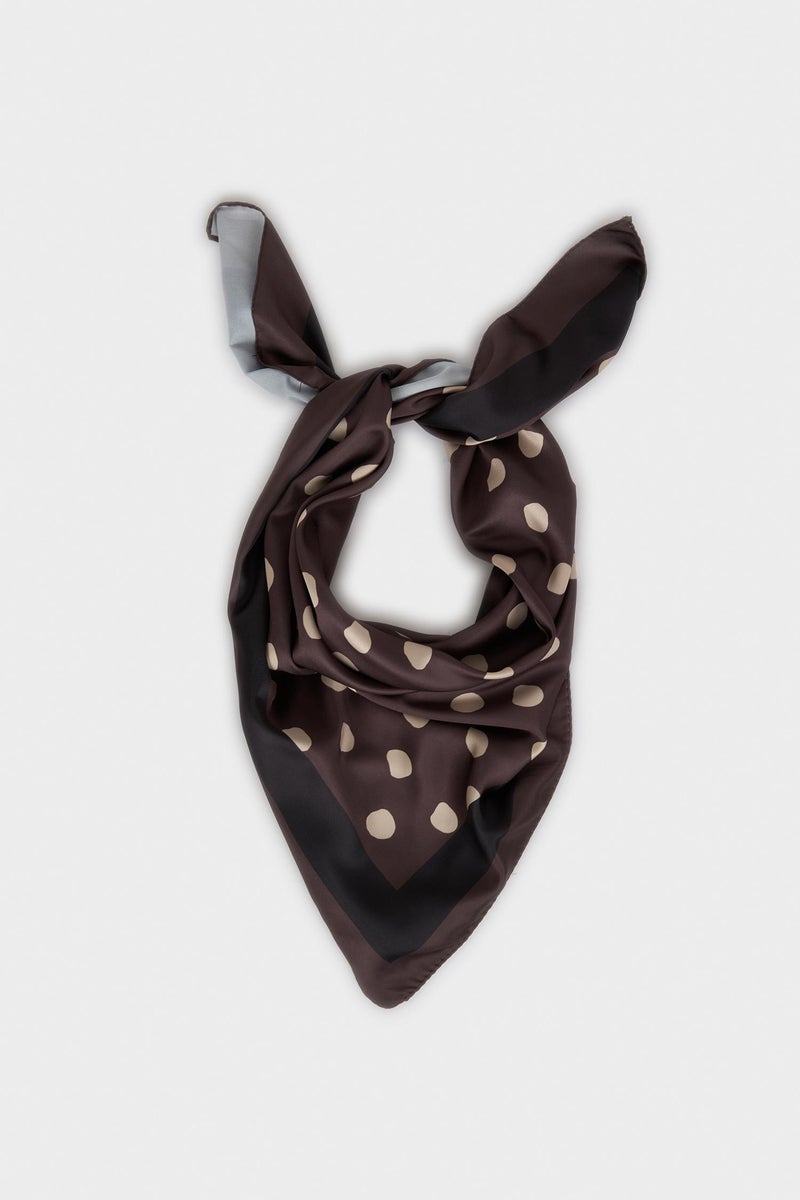 DeFacto Brown Woman Woman Printed Satin Foulard Casual - Image 2