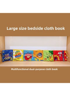 Generic Baby Bed Circumference Cloth Book Early Education Educational Toys Double-sided Color Cloth Book Pendant Cognitive Shape Animal Baby Cloth Book-Color:Large Size Bed Cover Book (125 X21cm)  - Image 1
