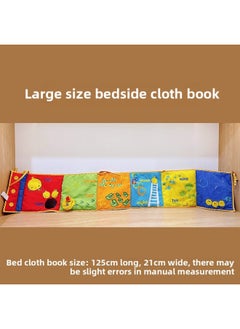 Generic Baby Bed Circumference Cloth Book Early Education Educational Toys Double-sided Color Cloth Book Pendant Cognitive Shape Animal Baby Cloth Book-Color:Large Size Bed Cover Book (125 X21cm)  - Image 5