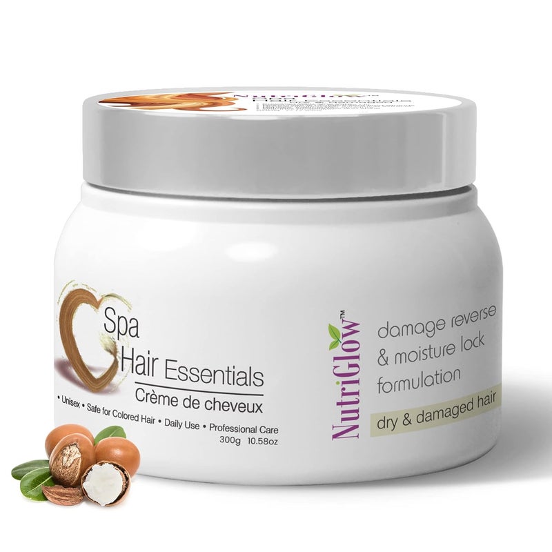 NutriGlow Hair Spa Cream with Damage Reverse Moisture Lock for Dry Damaged Hair 300g and NutriGlow NATURALS Advanced Pro Formula Wine Facial Cleanup Kit 60 GM - Image 2