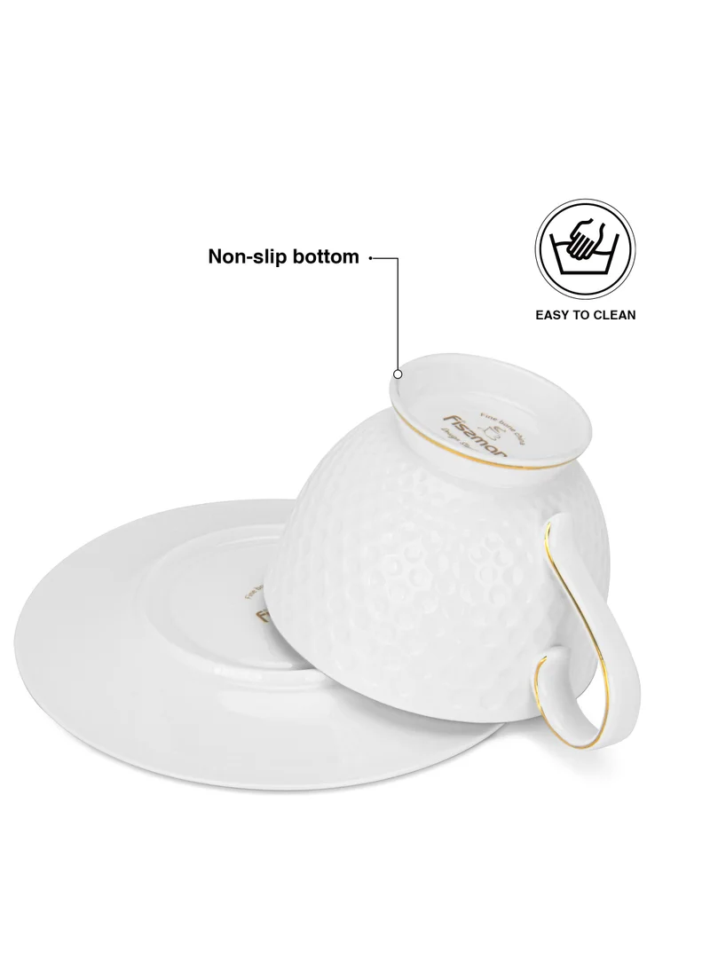 Fissman  Set Cups And Saucer 300ml, Noemi Series  | Best Price UAE