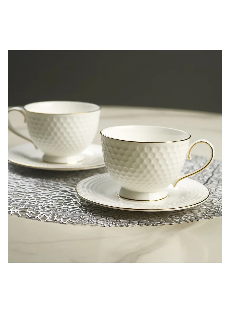 Fissman  Set Cups And Saucer 300ml, Noemi Series  | Best Price UAE