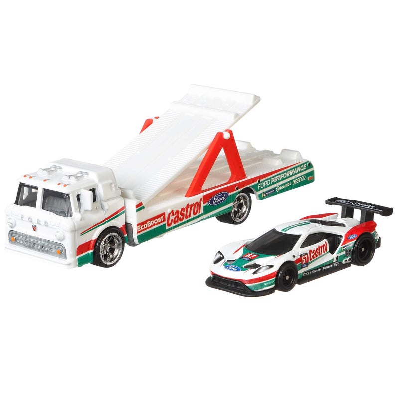 Hot Wheels HOT WHEELS Premium CAR Culture Team Transport H 1/64 Scale 2016 Ford GT Race for C-800 Model Set #20  - Image 2