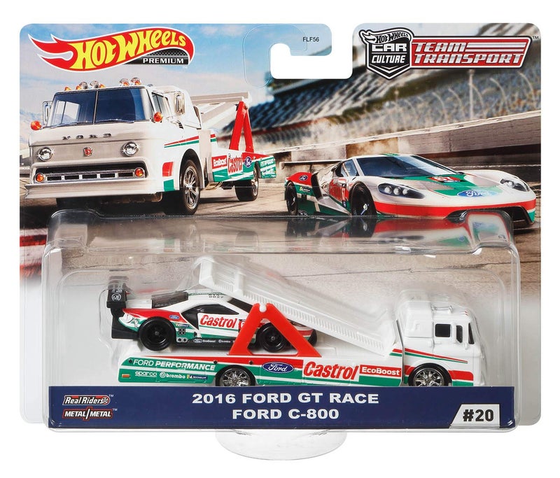 Hot Wheels HOT WHEELS Premium CAR Culture Team Transport H 1/64 Scale 2016 Ford GT Race for C-800 Model Set #20  - Image 1