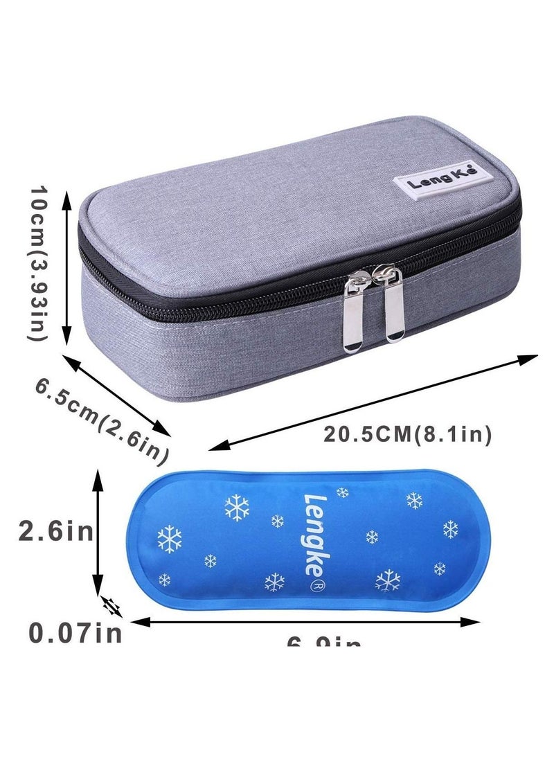 Insulin Cooler Travel Carrying Case Insulated Cooling Bag With 2 Ice Packs