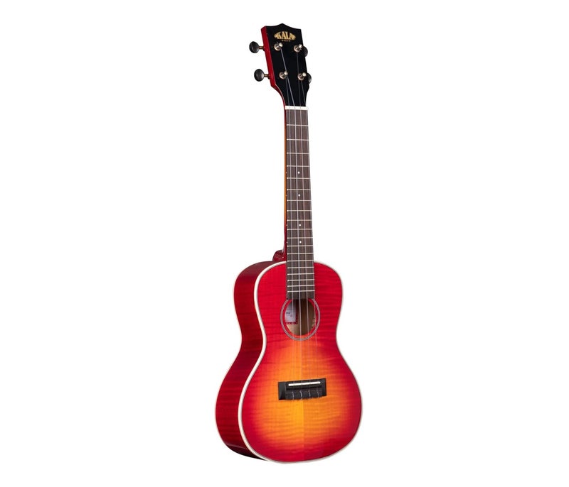 Kala Flame Maple Concert Ukulele - Cherry Burst - Image 2