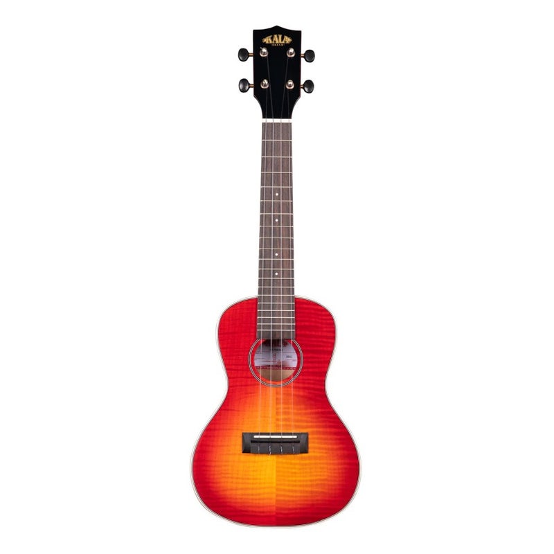 Kala Flame Maple Concert Ukulele - Cherry Burst - Image 1