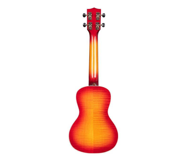 Kala Flame Maple Concert Ukulele - Cherry Burst - Image 3