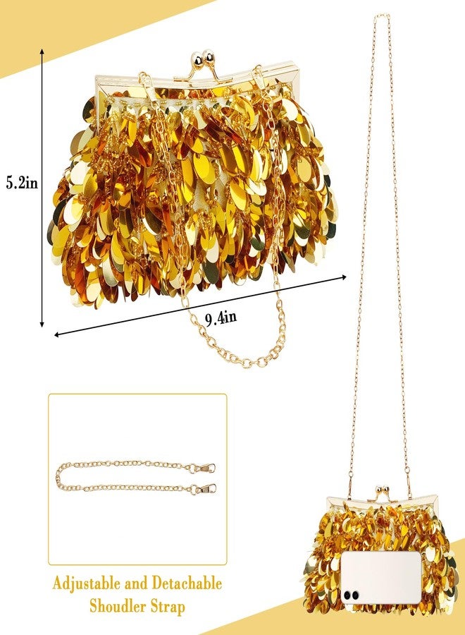 KOLODOGO Sparkly Evening Clutch Purse for Women Elegant Sequined Party Bag, Glam Wedding, Prom, Cocktail Night Out Clutch - Image 4