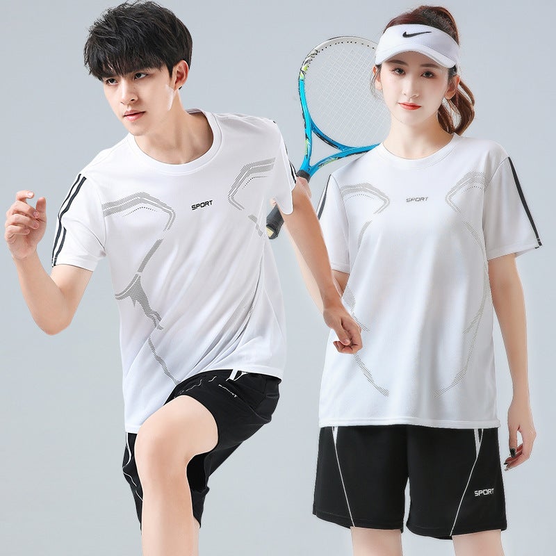 Summer New Men's Short-sleeved suit Breathable Quick-drying Clothes Sports suit Men's Shorts Short-sleeved T-shirt Casual suit - Image 1