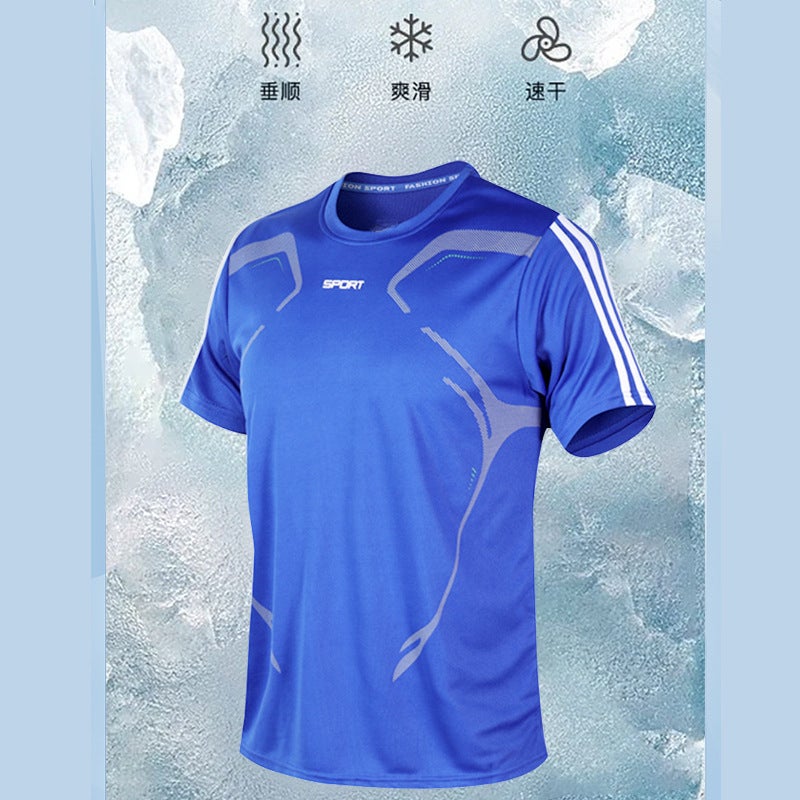 Summer New Men's Short-sleeved suit Breathable Quick-drying Clothes Sports suit Men's Shorts Short-sleeved T-shirt Casual suit - Image 4