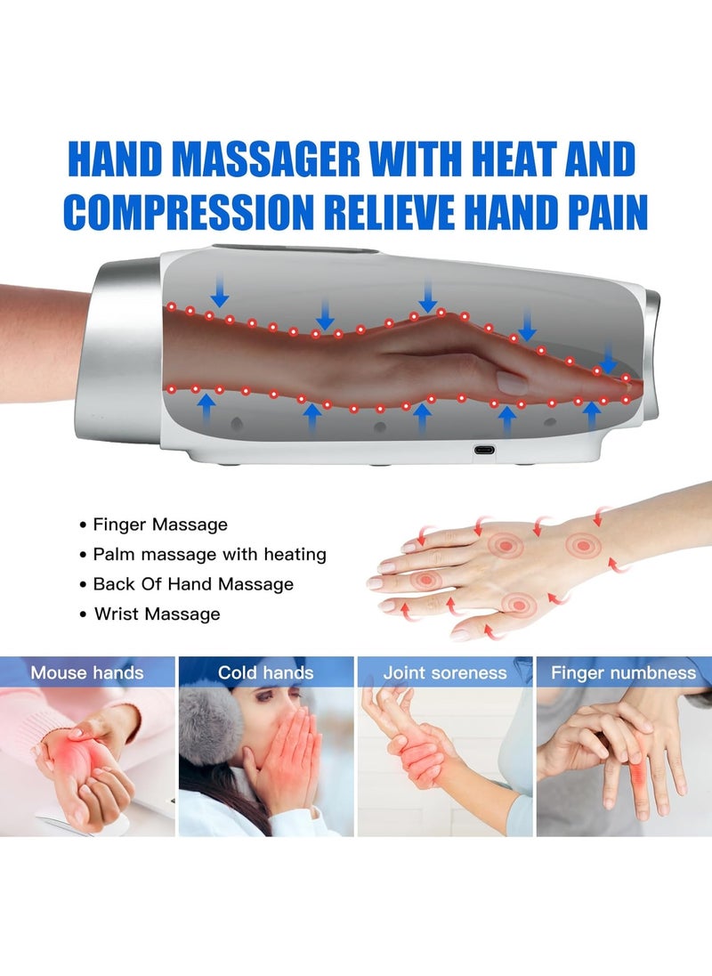 KASTWAVE Hand Massager with Heat and Compression for Arthritis, Carpal Tunnel Pain Relief, Relieves Hand Muscles, Finger Numbness, Wrist Pain, Cordless Hand Massage Device, Ideal Gift for Women and Men  - Image 2