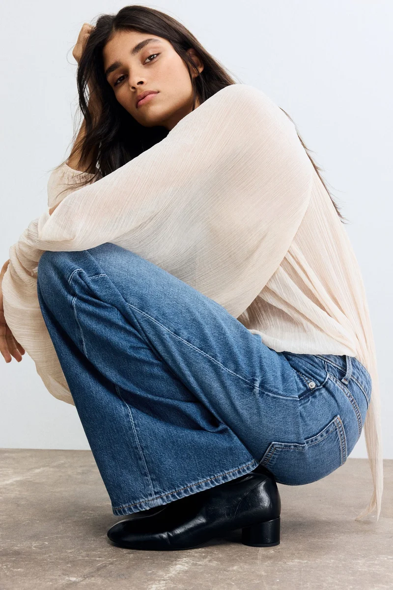 H&M  Wide Ultra High Jeans for Women | Best Price UAE