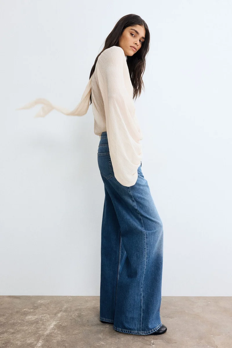 H&M  Wide Ultra High Jeans for Women | Best Price UAE